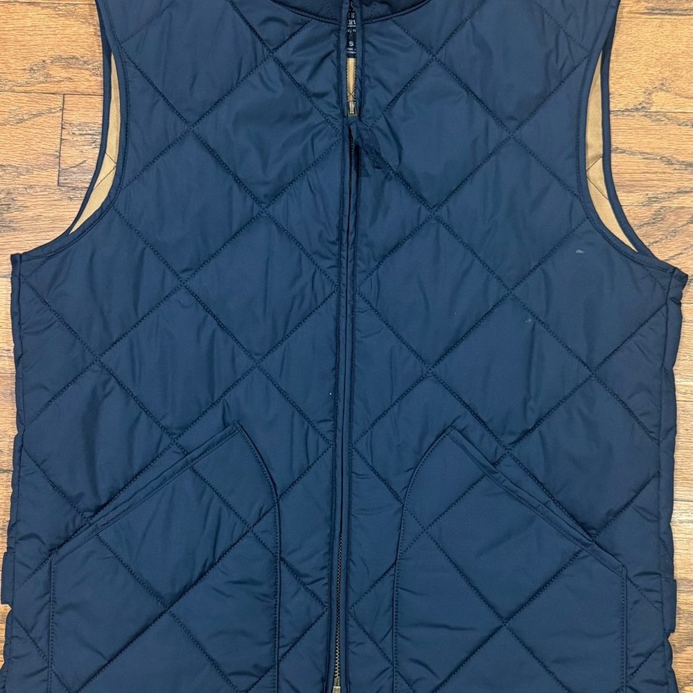 J. Crew Dark Blue Quilted Outerwear